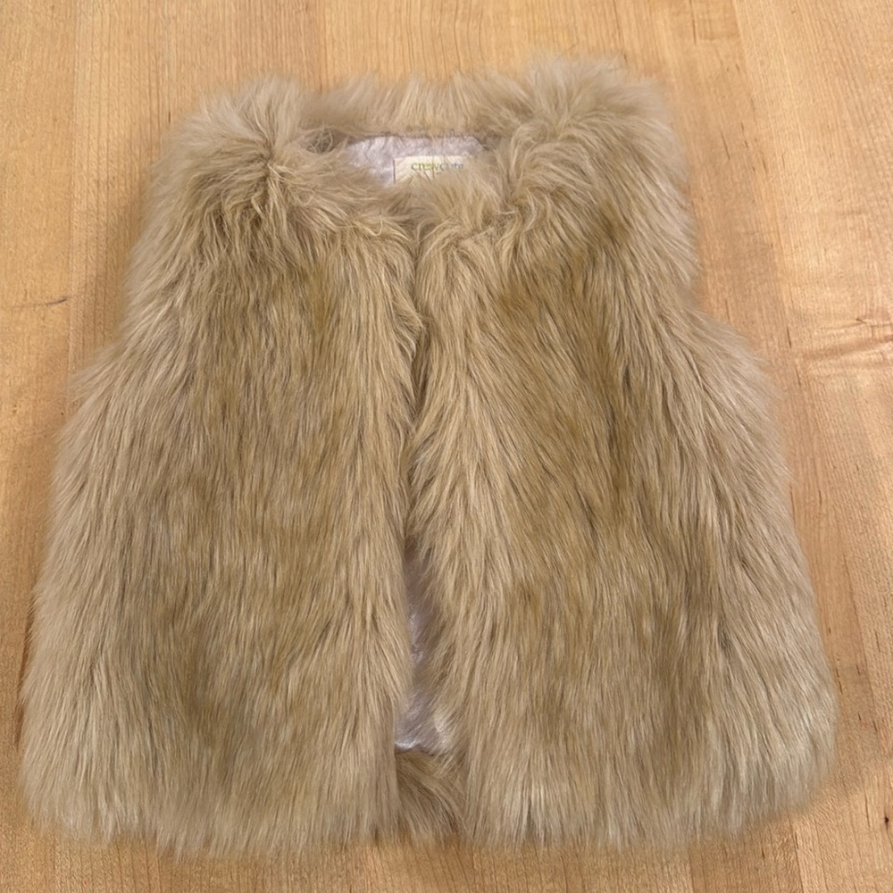 NWOT J. Crew Crew Cuts Faux Fur Vest, XS-S